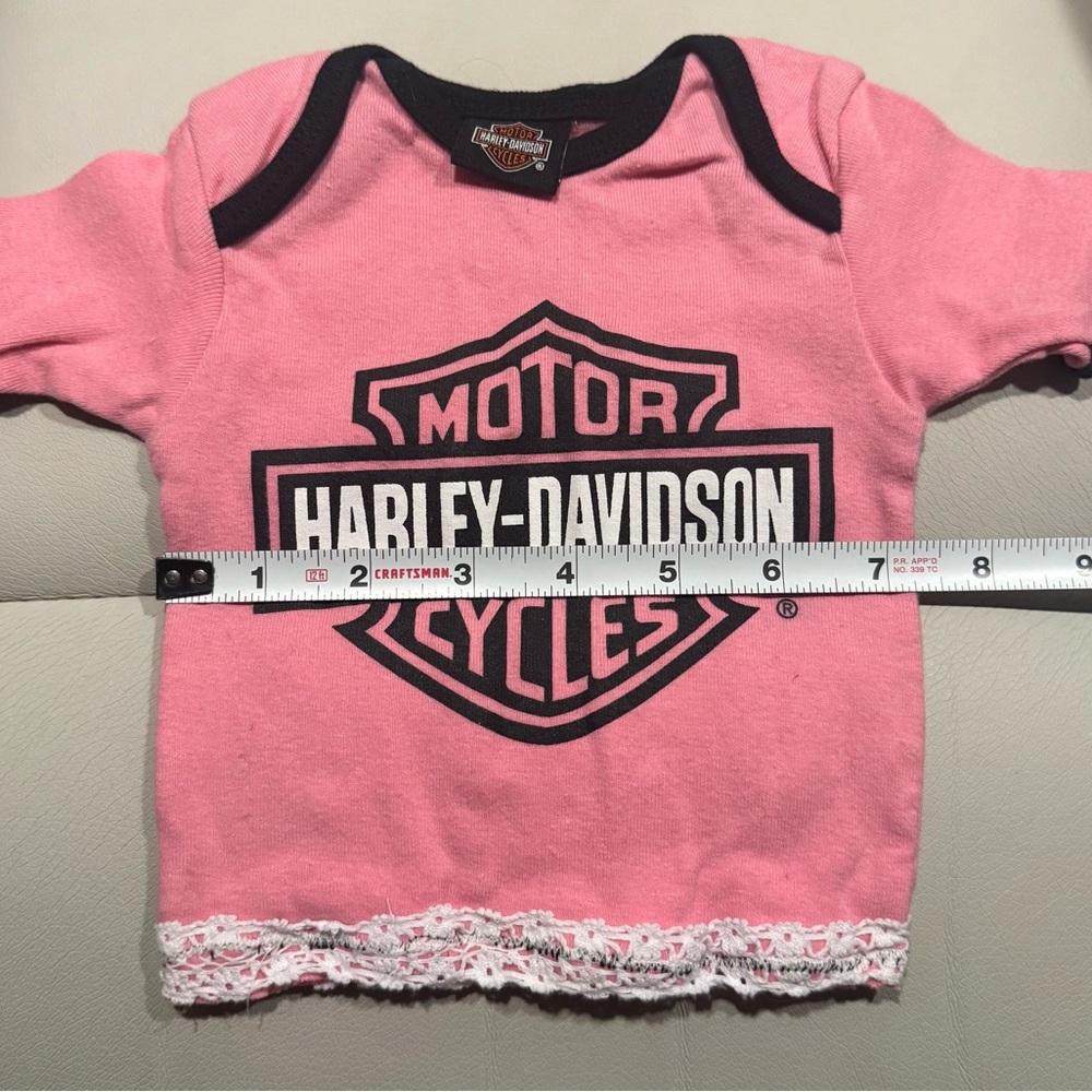 Harley-Davidson Pink and Black Dog Tees - Picture 2 of 5